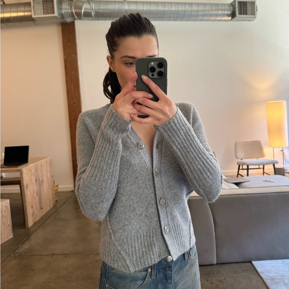 ALL SAINTS CASHMERE BUTTON UP - Picture 3 of 5